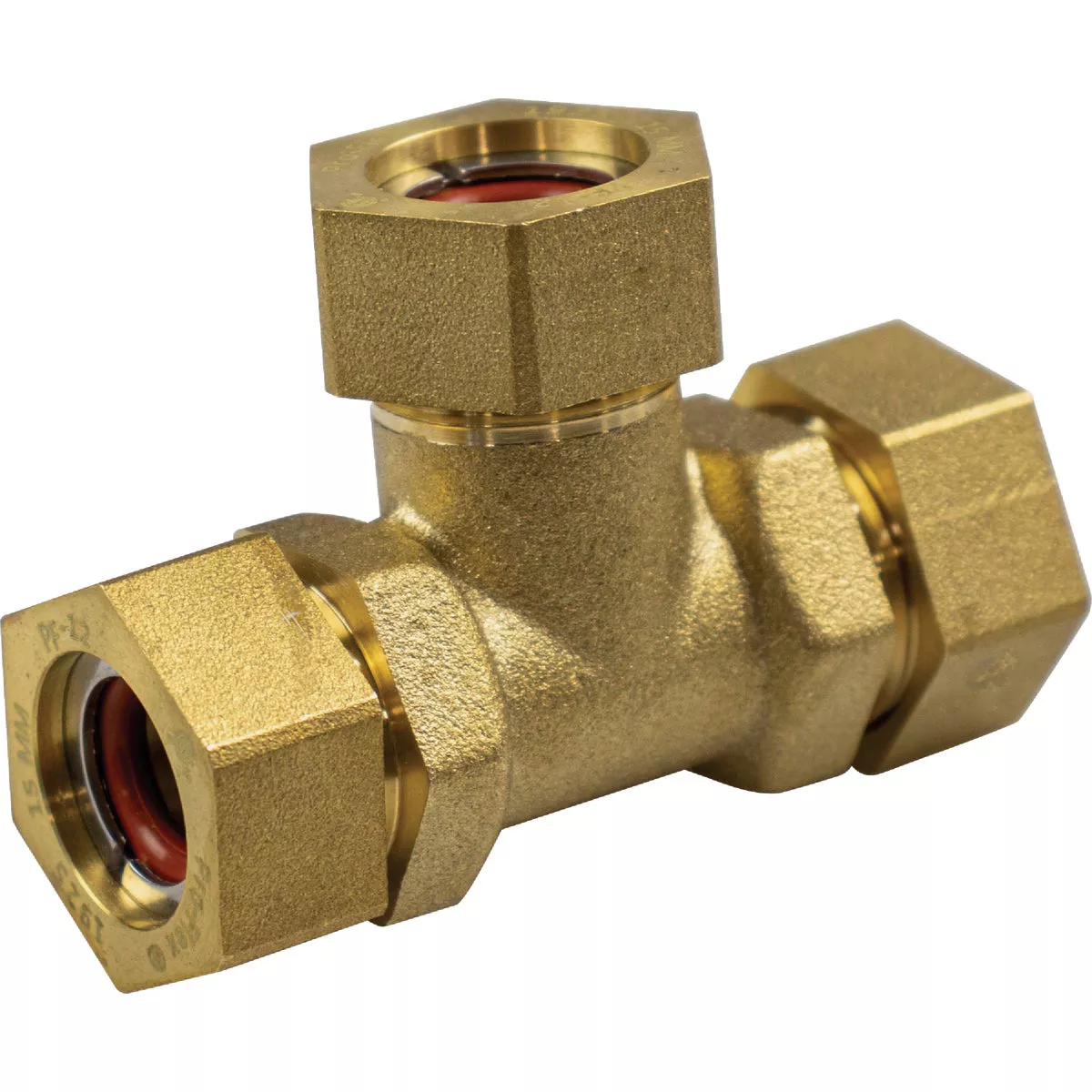 Pro-Flex 3/4 In. x 3/4 In. x 1/2 In. CSST Brass Tee
