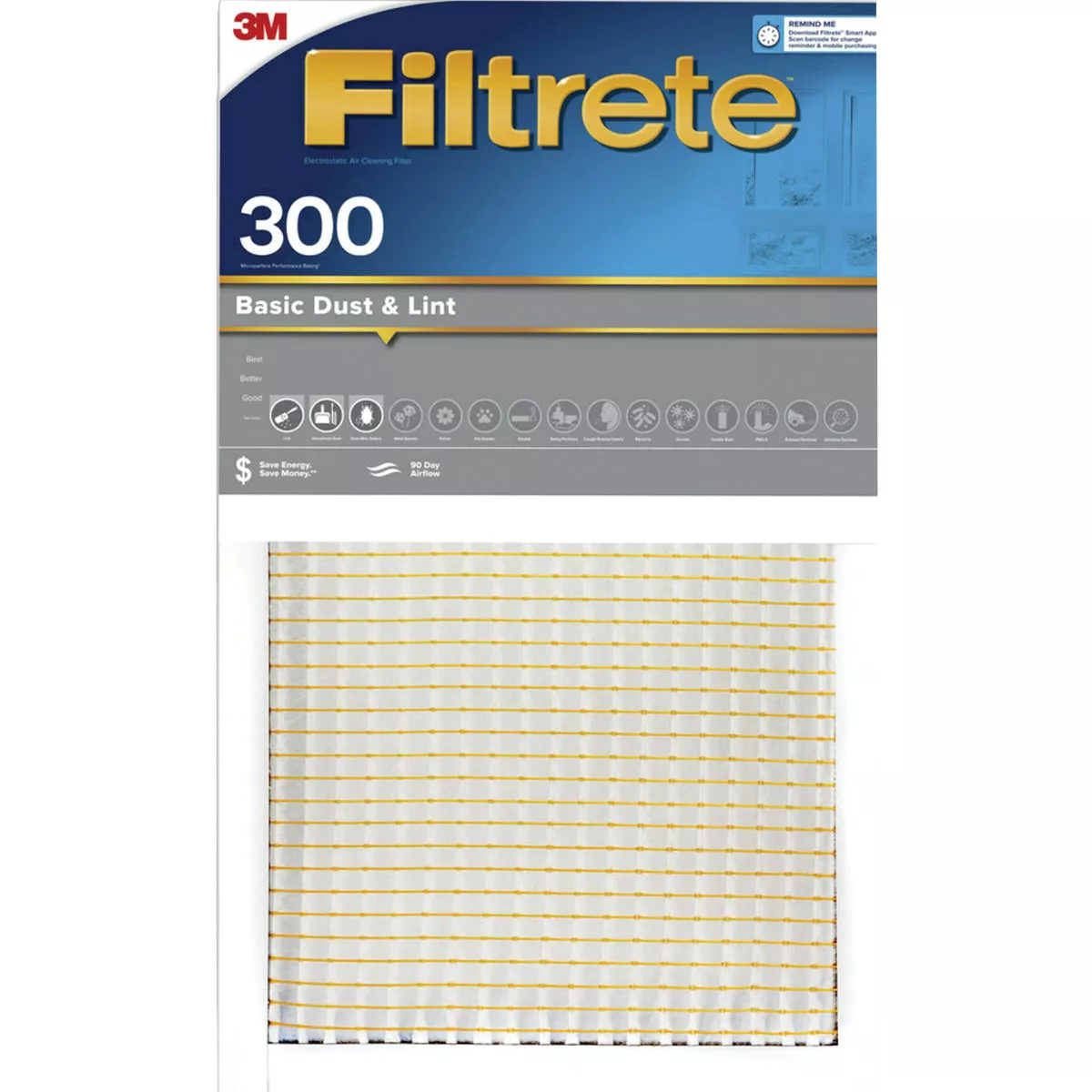 Filtrete 18 In. x 24 In. x 1 In. 300 MPR Basic Dust & Lint Furnace Filter, MERV 5 - photo 2