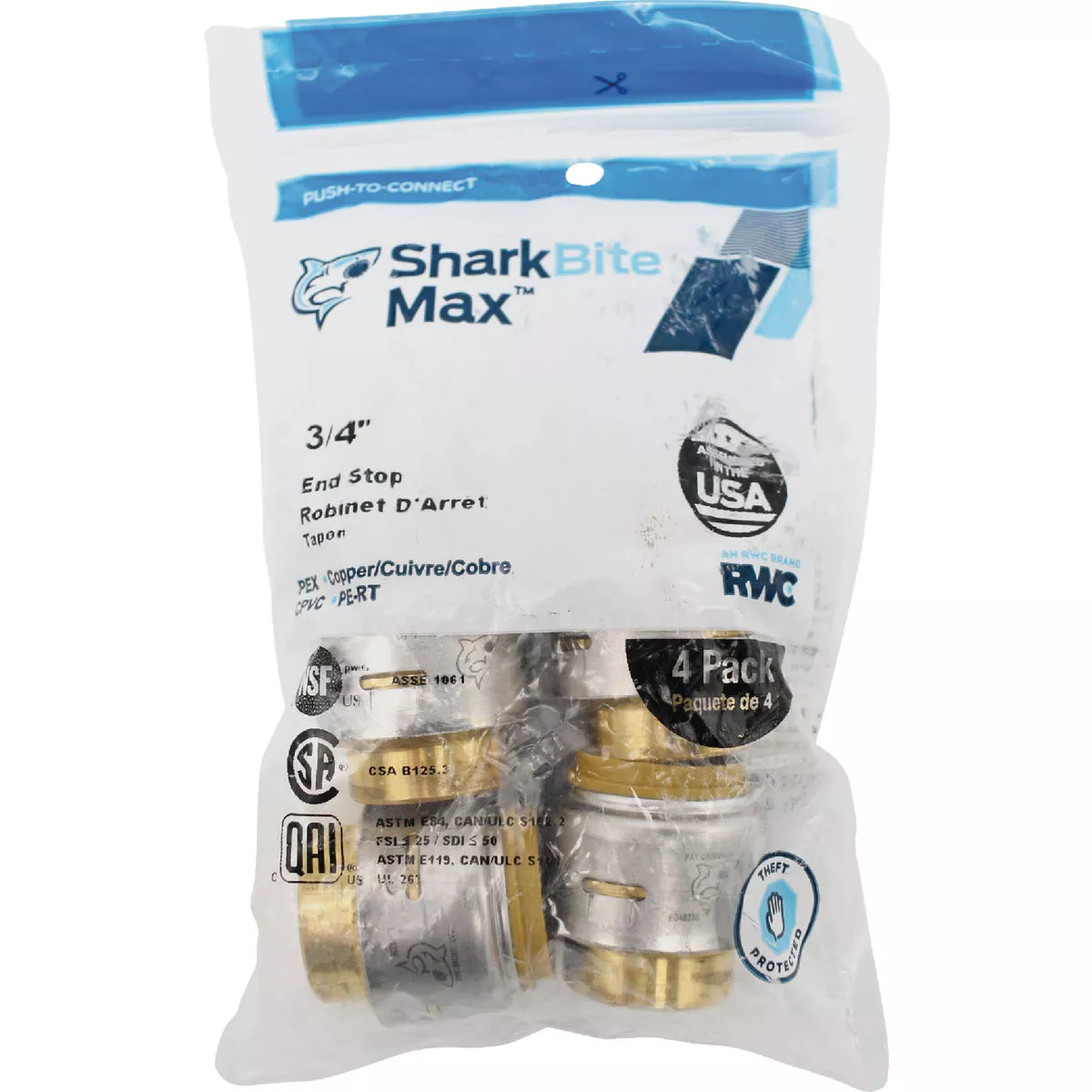 SharkBite 3/4 In. Push-to-Connect Brass End Push Cap (4-Pack) - photo 3