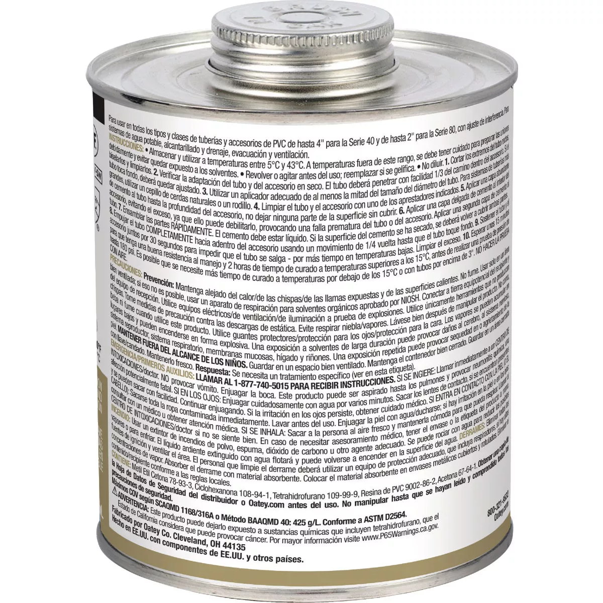 Oatey 32 Oz. Low Voc Regular Bodied Clear PVC Cement - photo 3
