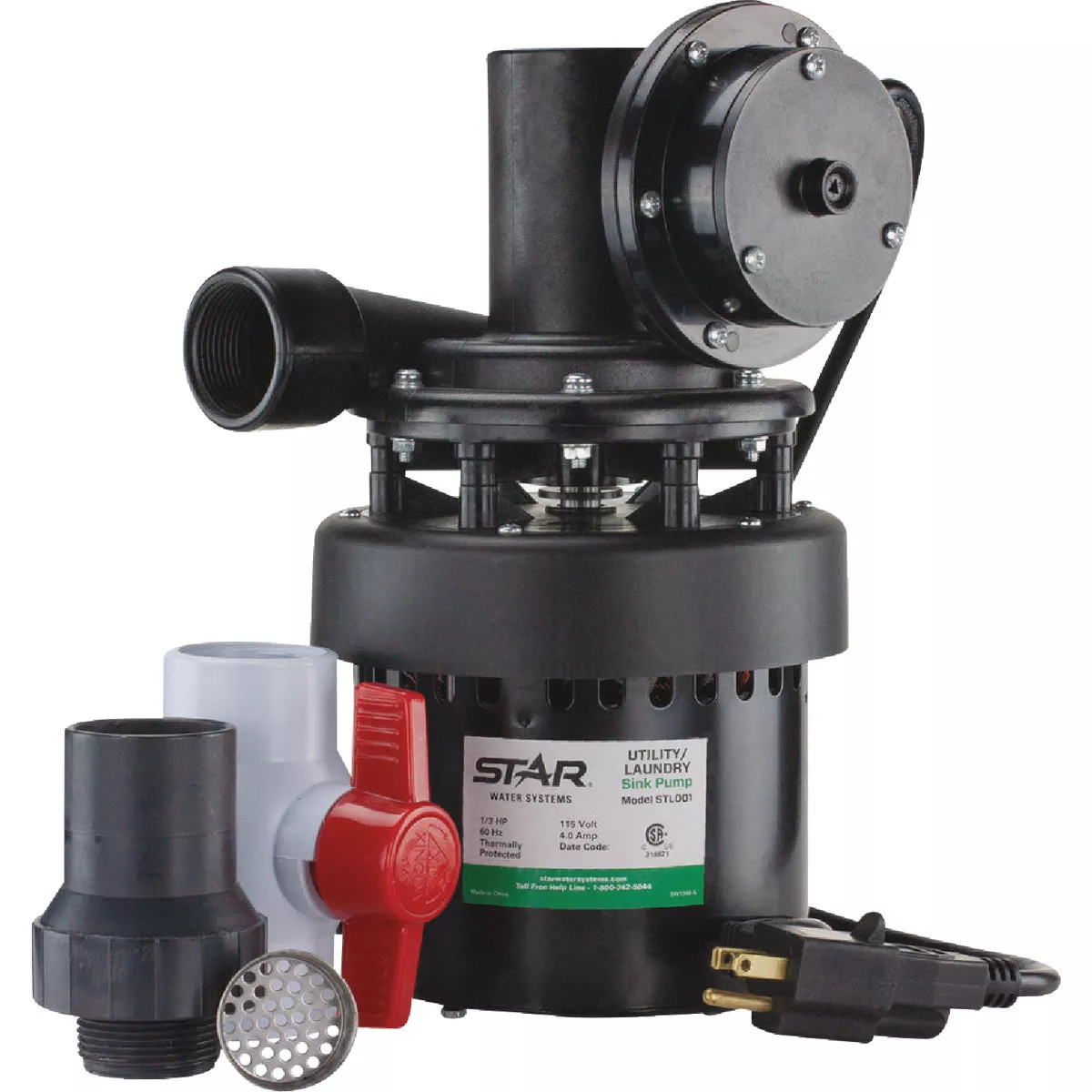 Star Water Systems 1/3 HP Thermoplastic Utility/Laundry Sink Pump