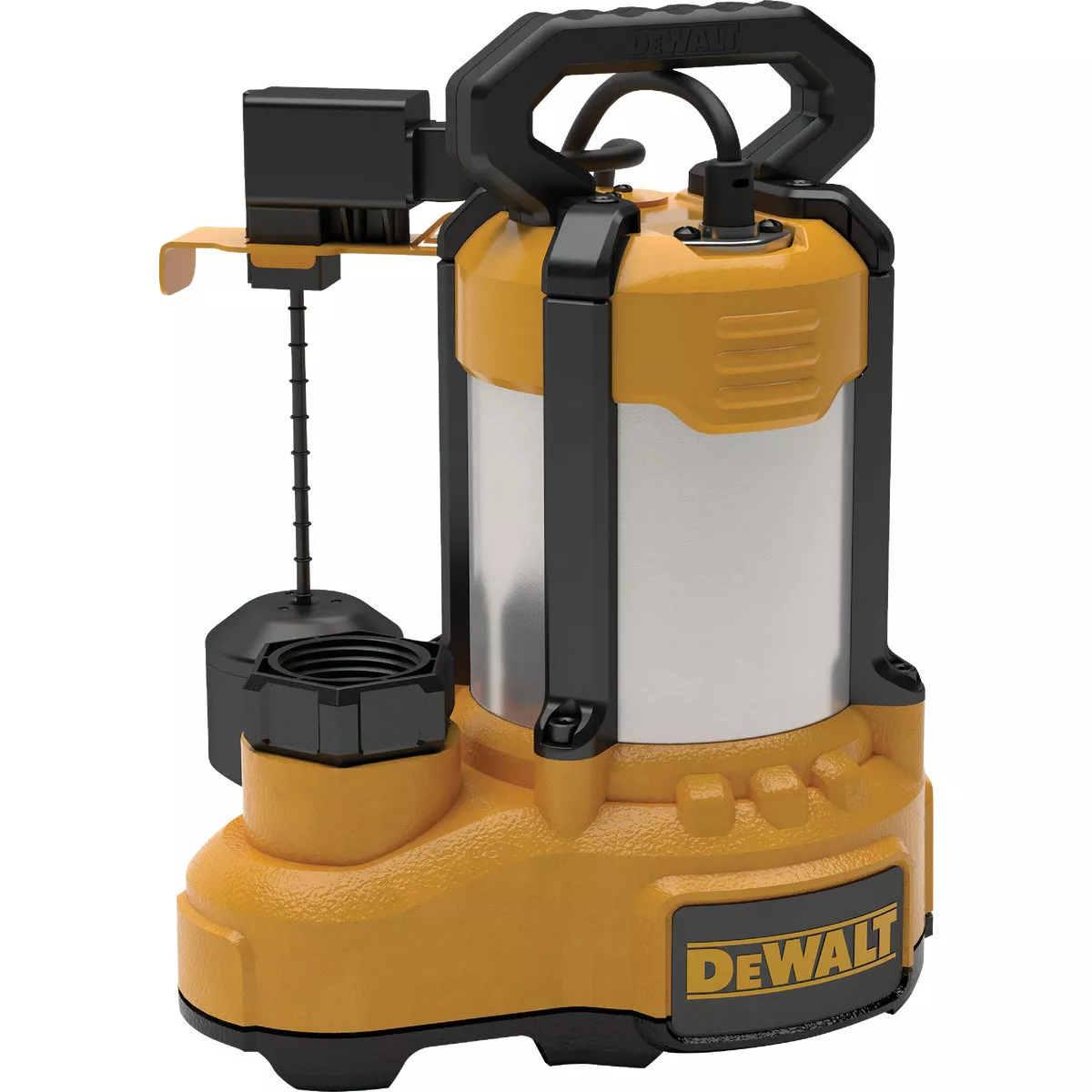 DEWALT 1/2 HP Stainless Steel/Cast Iron Submersible Sump Pump with Piggy-Back Vertical Float Switch