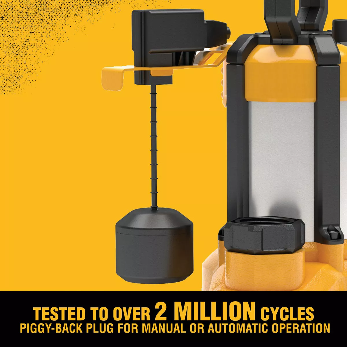 DEWALT 1/2 HP Stainless Steel/Cast Iron Submersible Sump Pump with Piggy-Back Vertical Float Switch - photo 3