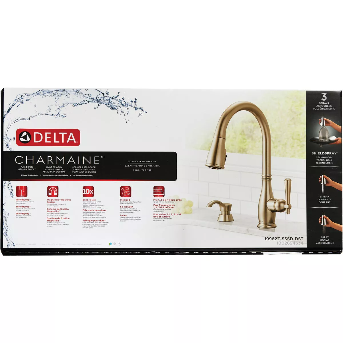 Delta Charmaine Stainless 1-Handle Pull-Down Kitchen Faucet with Soap Dispenser - photo 2