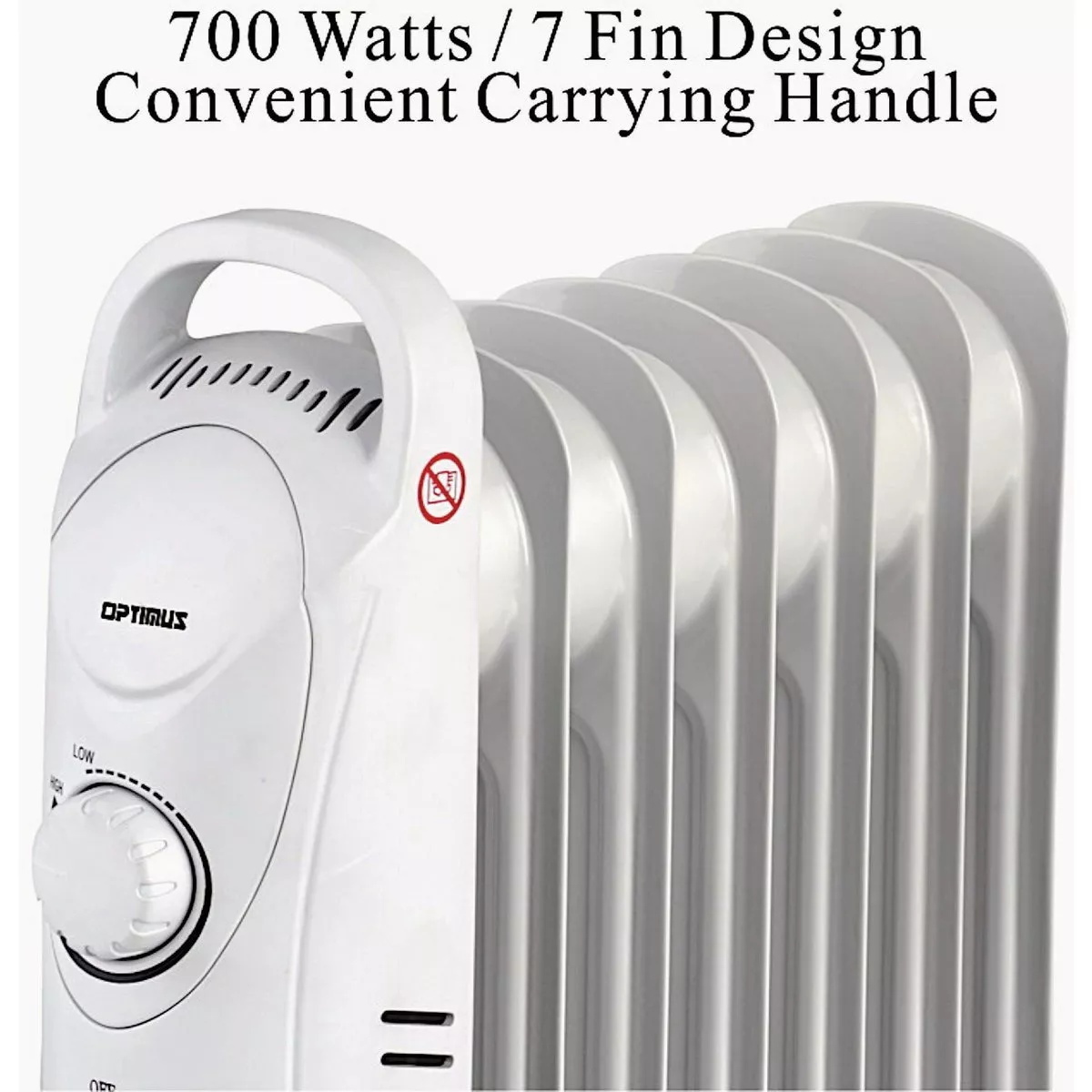 Optimus 700W 120V Mini Oil Filled Radiator Heater - photo 3