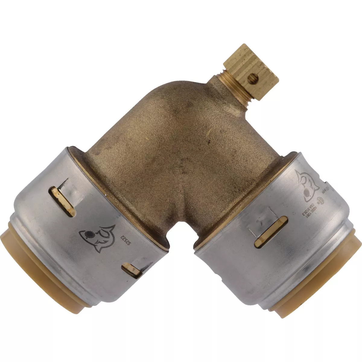 SharkBite 3/4 In x 3/4 In. 90 Deg. Push-to-Connect Brass Elbow with Drain - photo 4