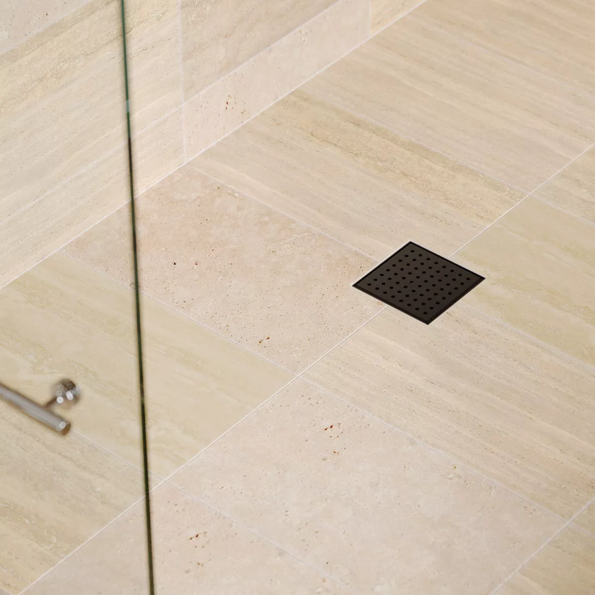 B&K 4 In. Square Shower Drain Zero Pattern Matte Black - photo 2