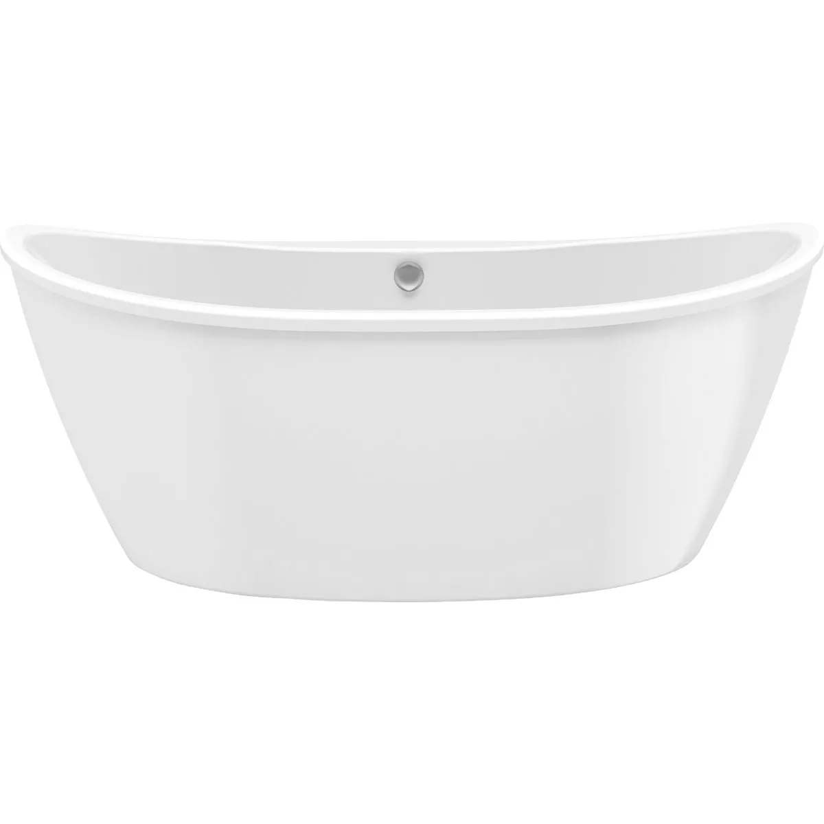 Maax Delsia 66 In. L x 36 In. W Center Drain Freestanding Bathub in White