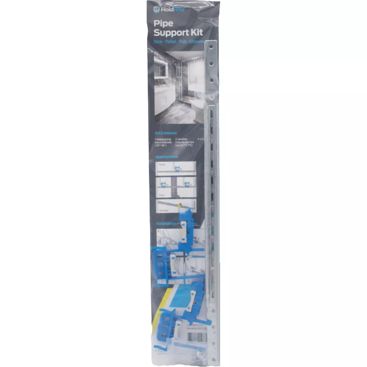 HoldRite 10 to 18 In. Stout Bracket Galvanized Telescoping Brackets & Clamps Kit - photo 2