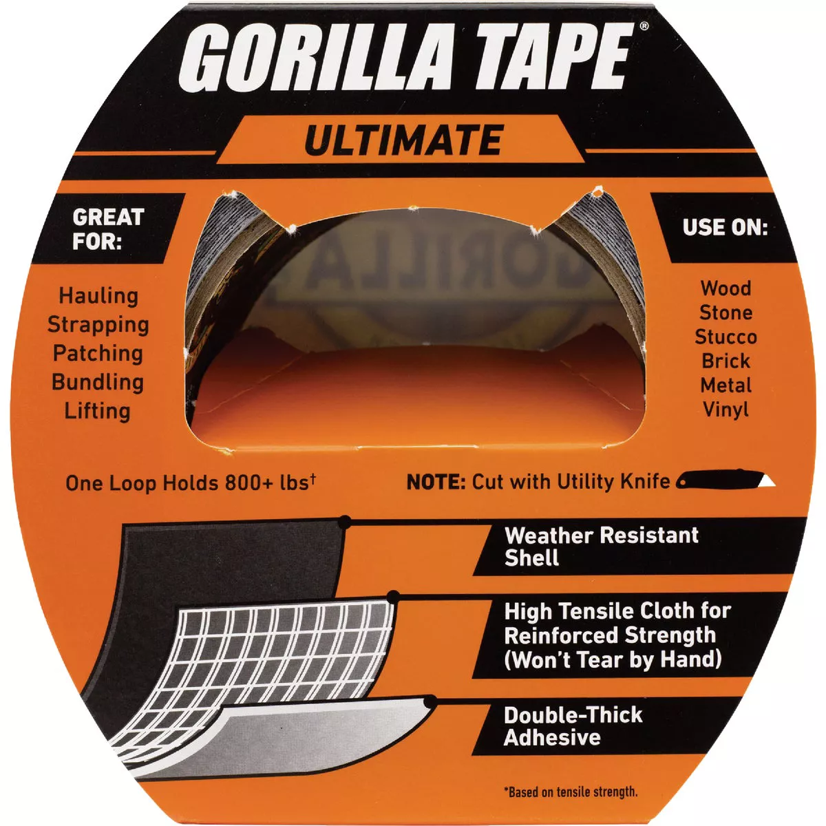 Gorilla 1.88 In. x 20 Yd. Ultimate Tape, Black - photo 2
