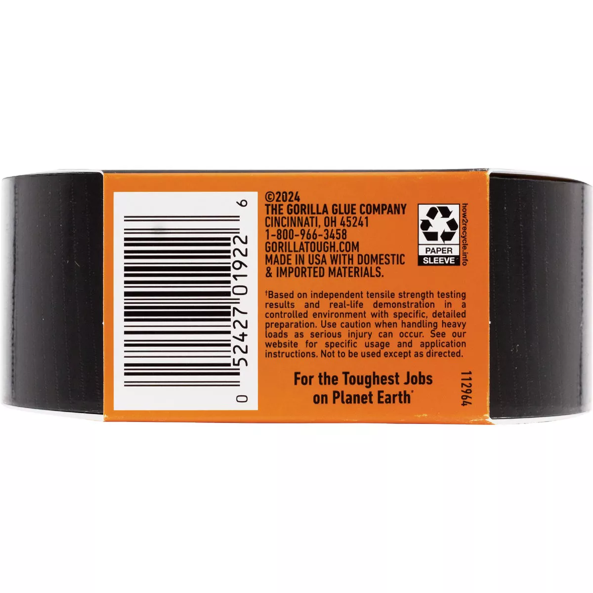 Gorilla 1.88 In. x 20 Yd. Ultimate Tape, Black - photo 4