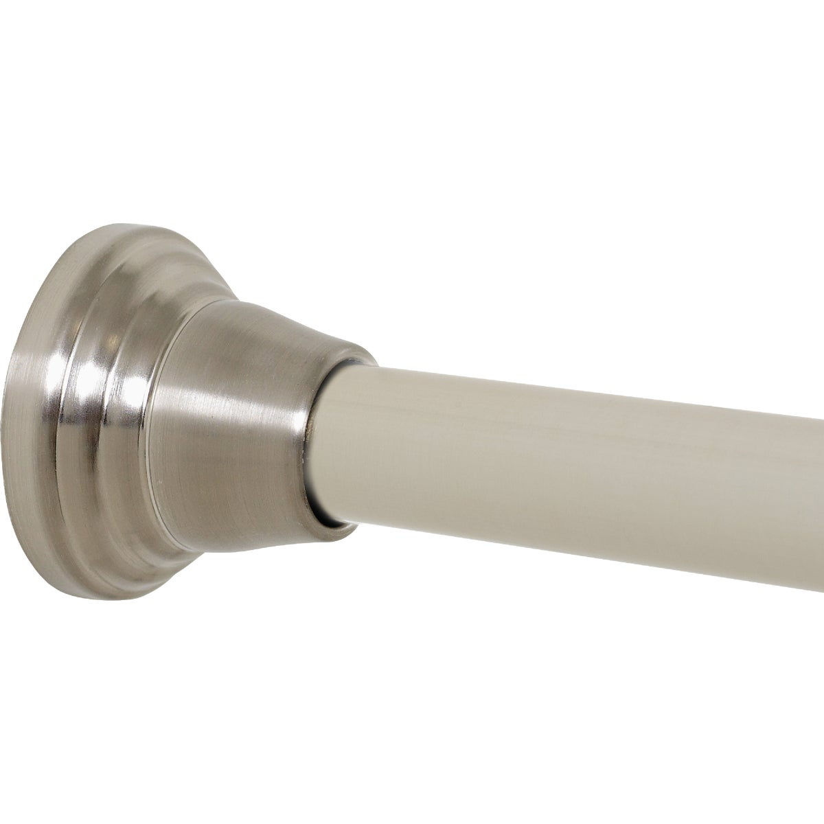 Zenna Home Straight 72 In. Adjustable Tension Finial Shower Rod in