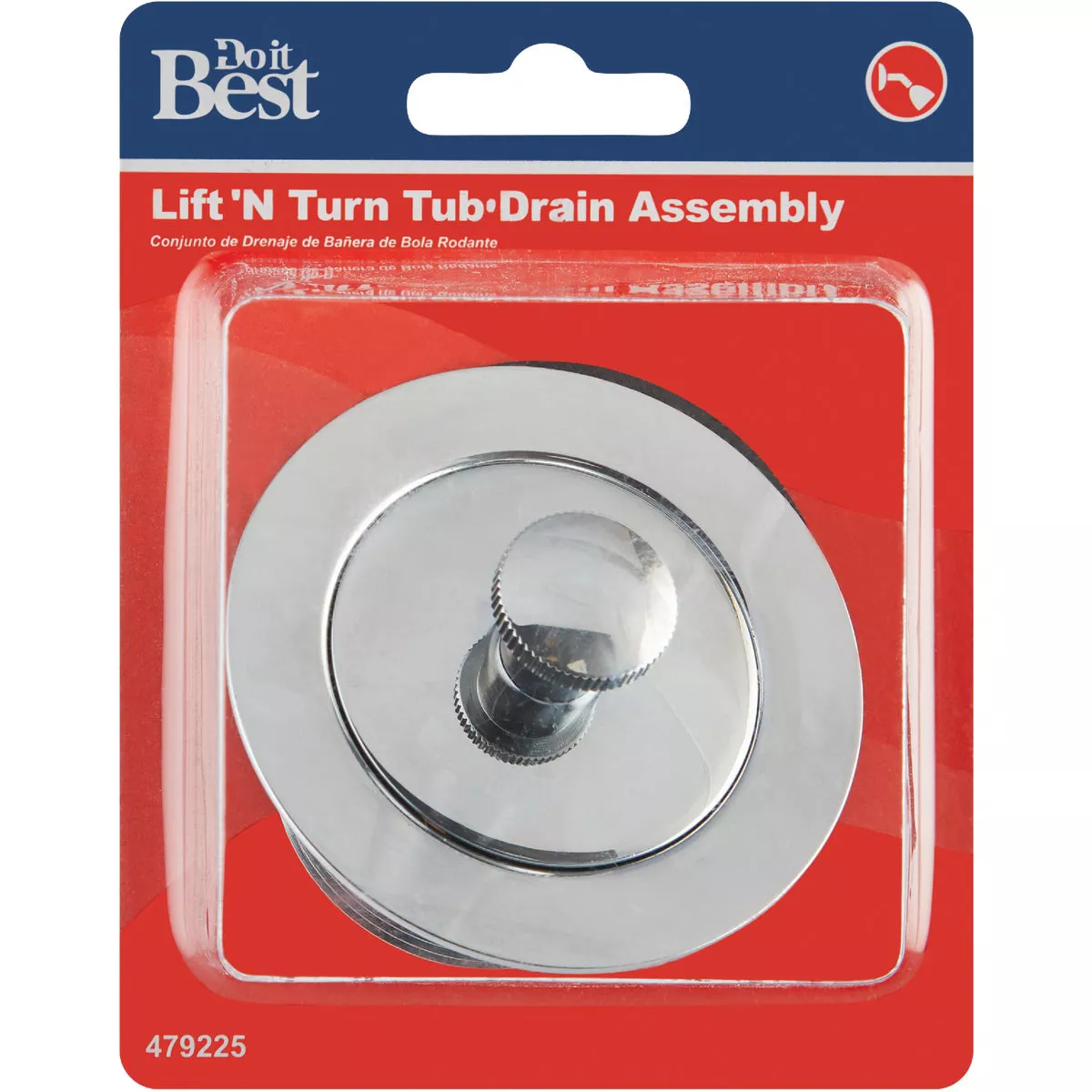 Do it 1-7/8 In. to 2-1/4 In. Lift and Lock Bathtub Drain Stopper with Chrome Finish - photo 2