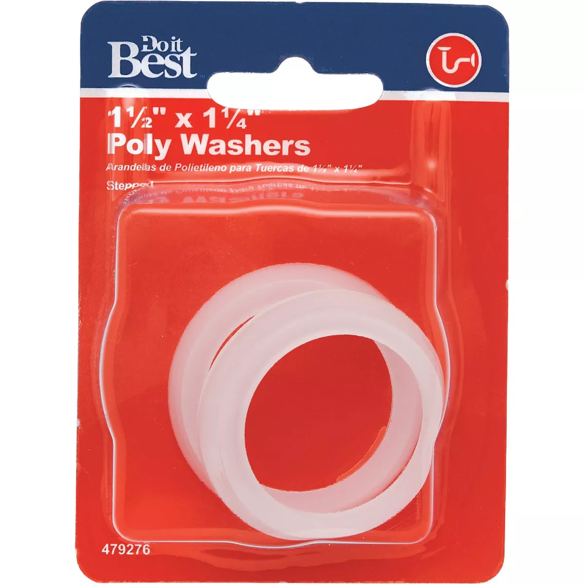 Do it Best 1-1/4 In. x 1-1/2 In. Clear Poly Slip Joint Washer (2-Pack) - photo 2