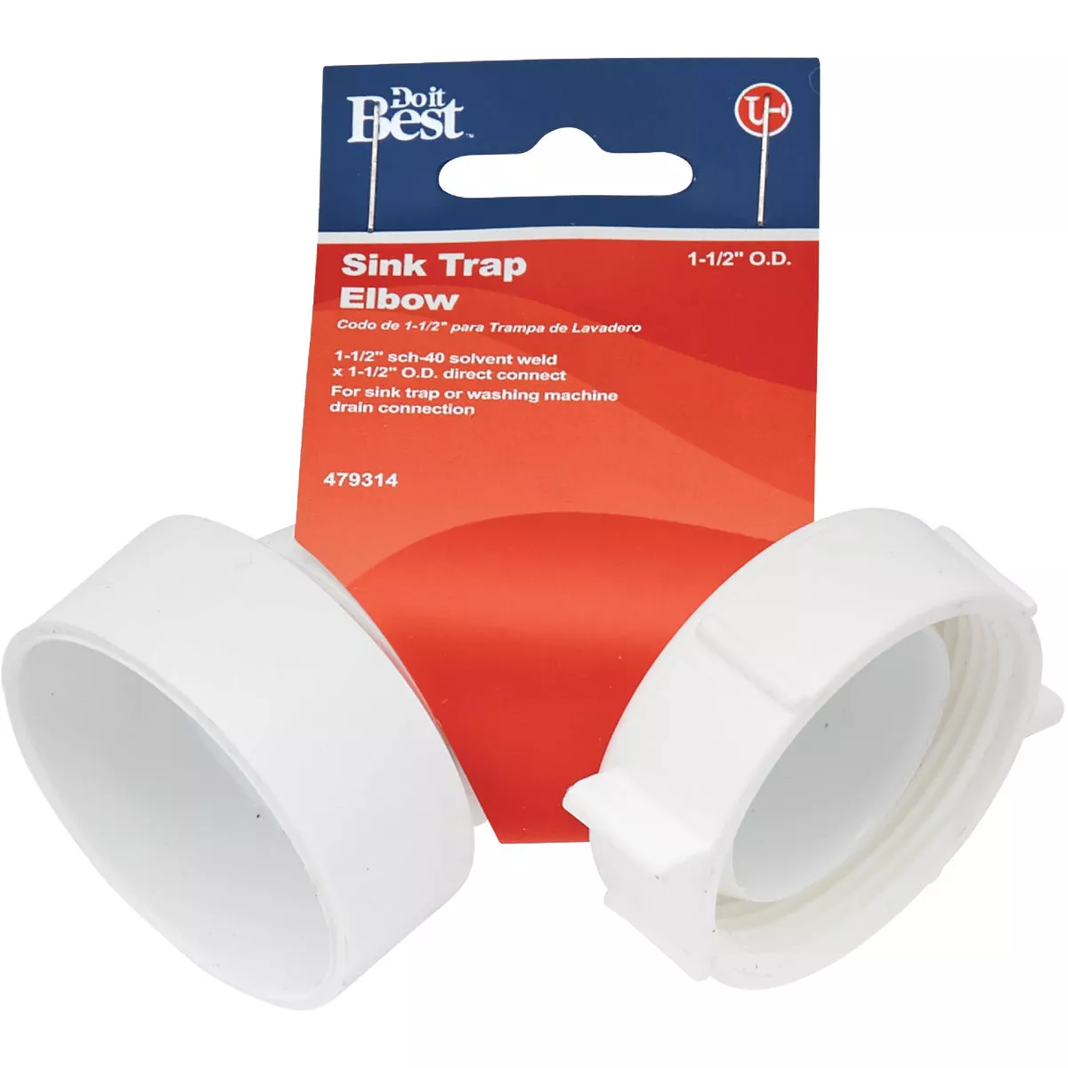 Do it Best 1-1/2 In. Solvent Weld White PVC 90 Degree Outlet Elbow - photo 2