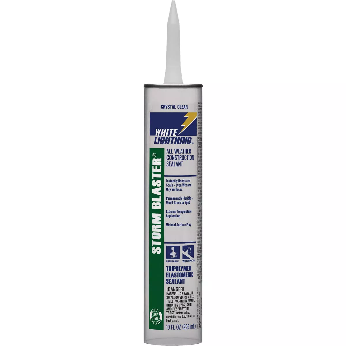 White Lightning Storm Blaster 10 Oz. Clear Elastomeric Sealant