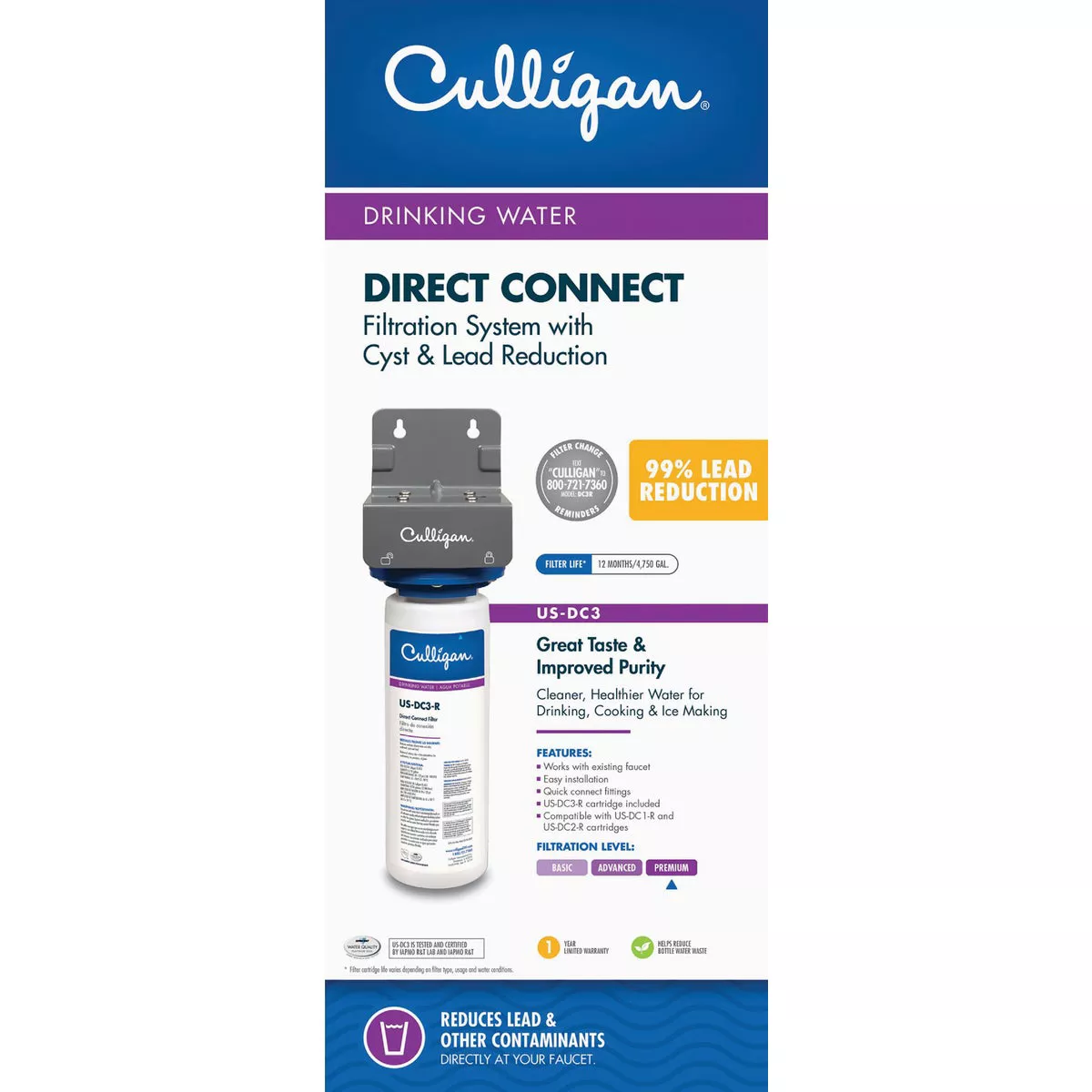 Culligan US-DC-3 Direct Connect Under-Sink Water Filter - photo 2
