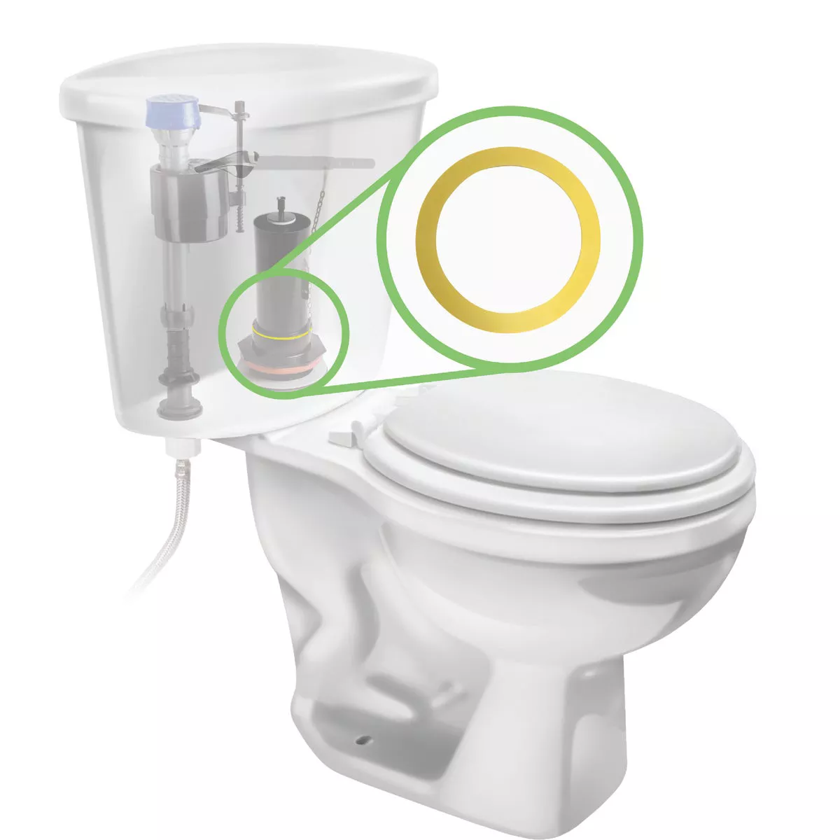 Fluidmaster Standard Replacement Flush Valve Seal Kohler and American Standard - photo 3