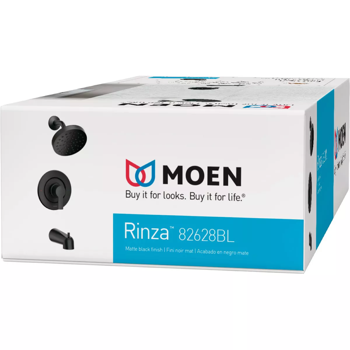 Moen Rinza Posi-Temp 1-Handle Lever Tub & Shower Faucet, Matte Black - photo 6