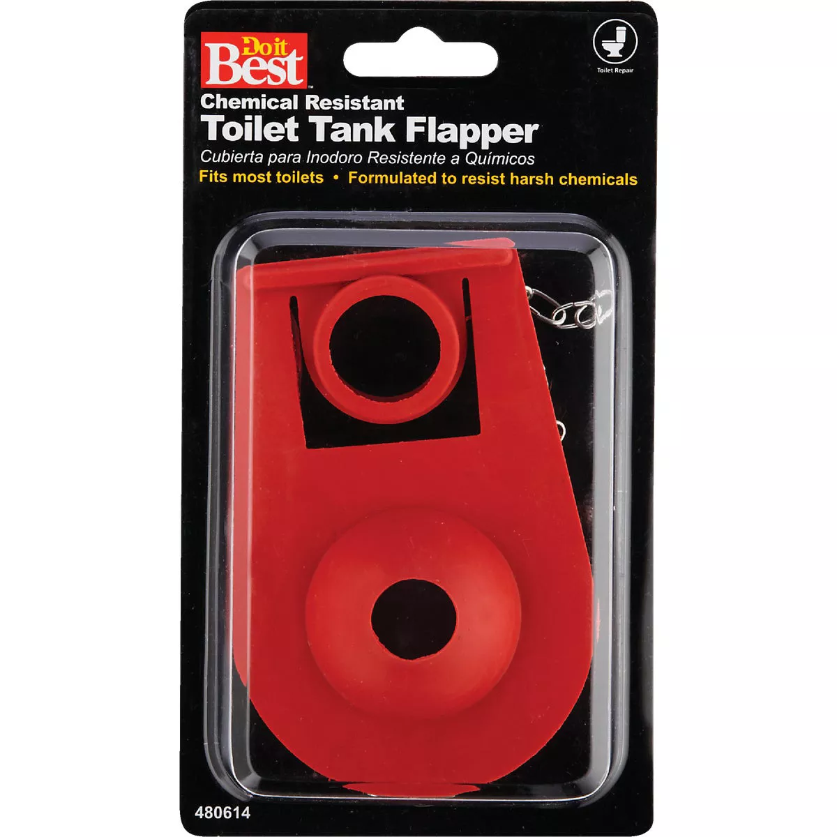 Do it Best Universal Rubber Toilet Flapper with Chain - photo 2