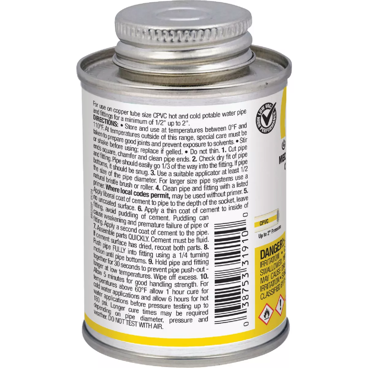 Oatey FlowGuard Gold 4 Oz. Medium Bodied Yellow All Weather One-Step CPVC Cement - photo 3