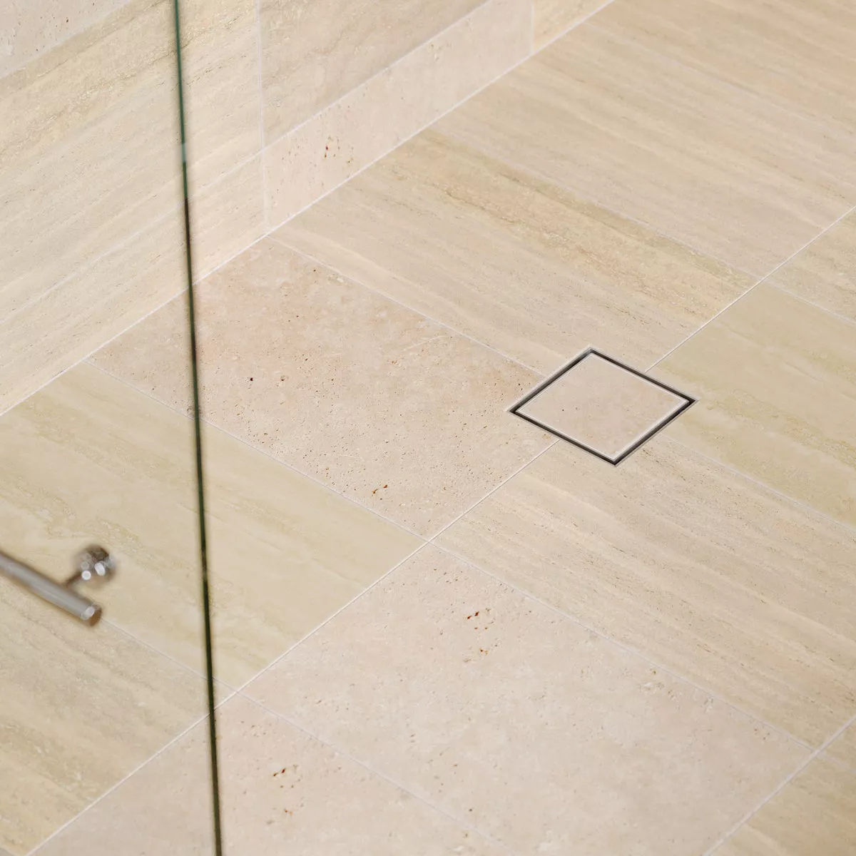 B&K 6 In. Square Shower Drain Tile-In Grate Pattern Brushed Nickel - photo 2