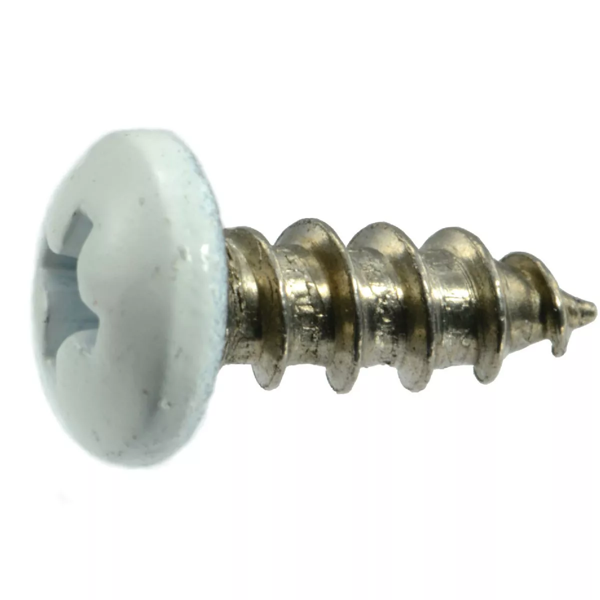 Midwest Fastener #10 x 1/2 In. White Painted 18-8 Stainless Steel Phillips Pan Head Sheet Metal Screws (12 Ct.)