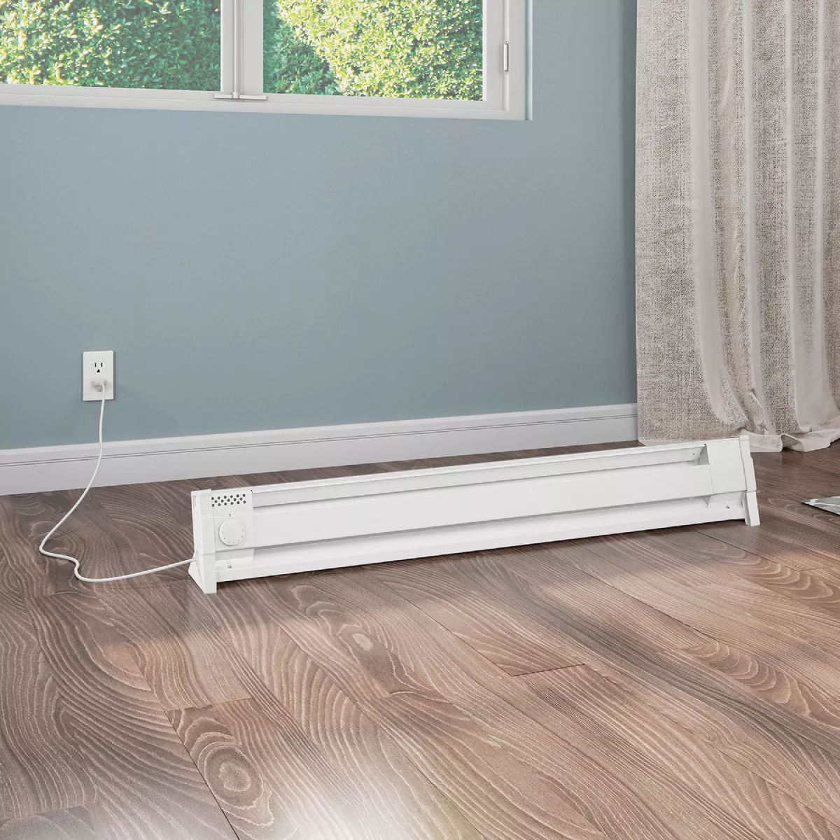 Cadet 49 In. 1500W 120V Portable Electric Baseboard Heater, White - photo 5