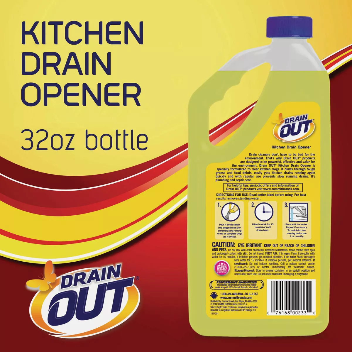 DrainOut 32 Oz. Liquid Kitchen Drain Opener - photo 4