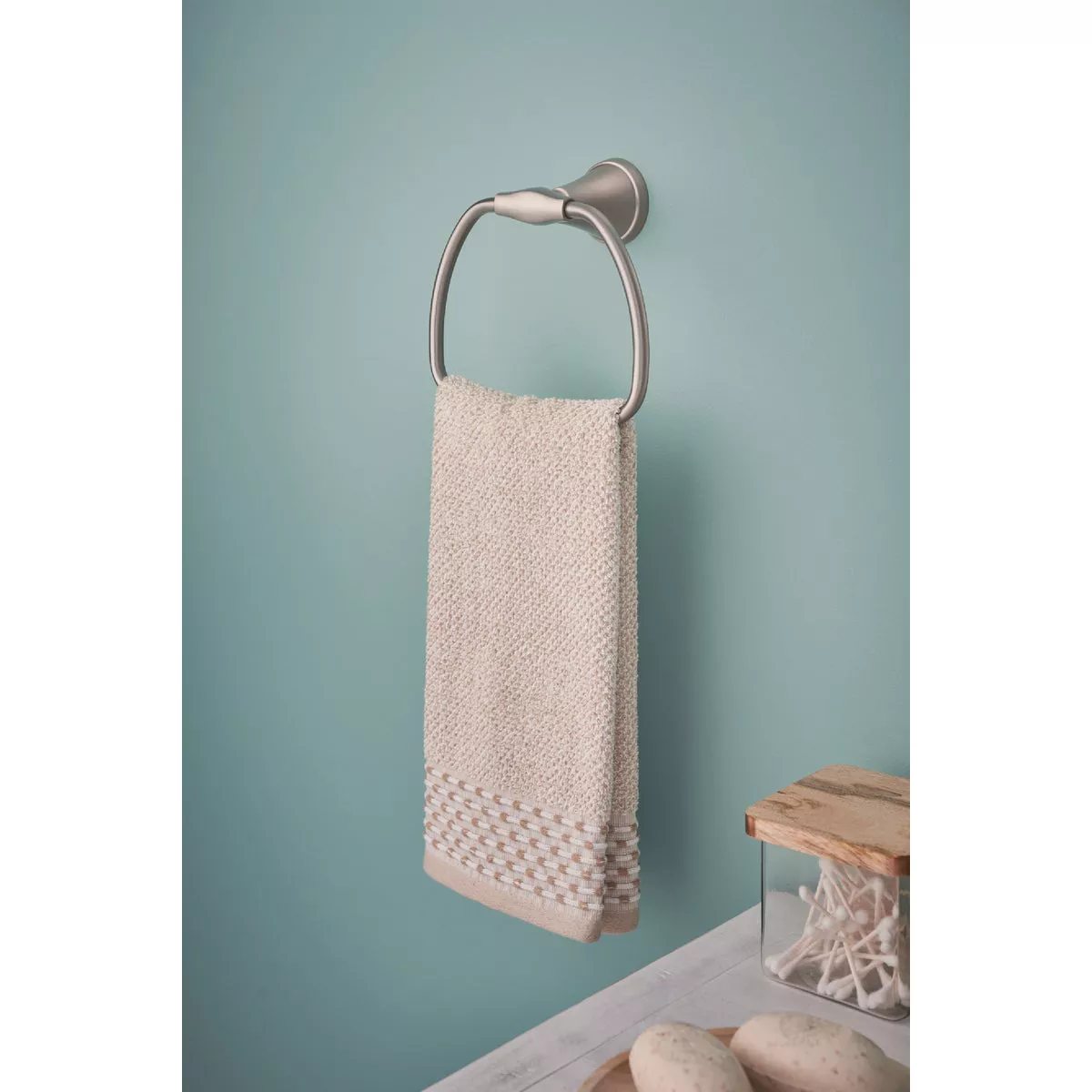 Moen Tiffin Towel Ring, Brushed Nickel - photo 2