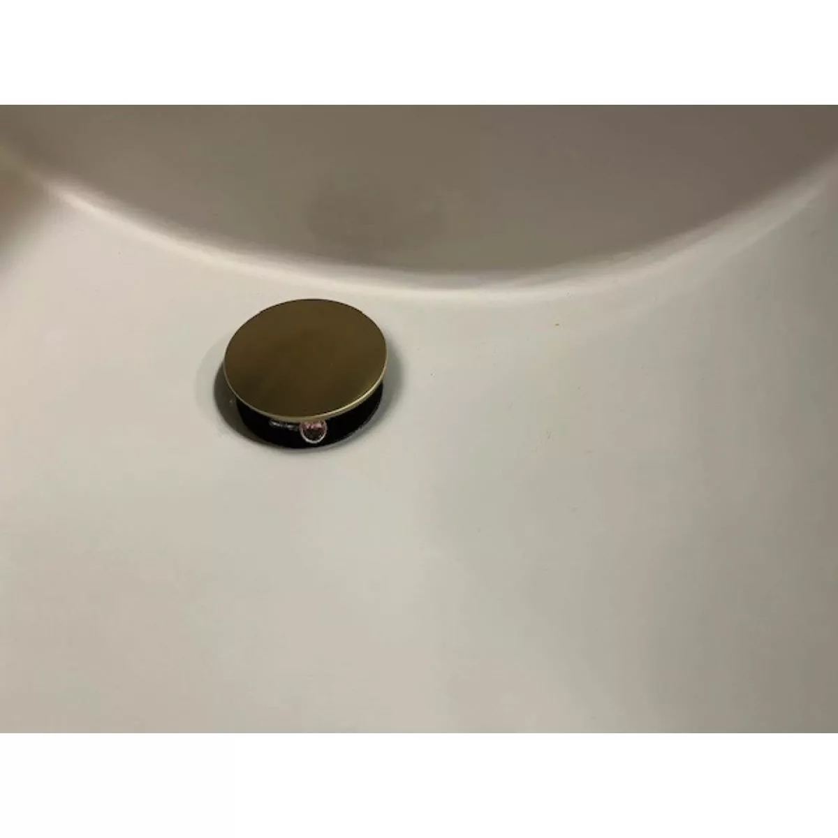 Compass Manufacturing 1-1/4 In. Matte Gold Easy Clean Drain Safeguard Push Style Pop-Up Drain - photo 3