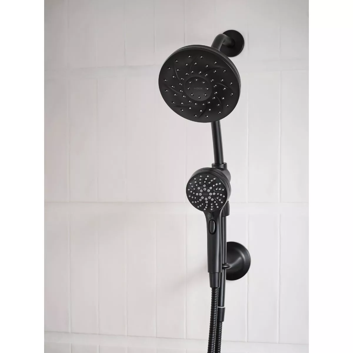 Moen 6-Function Matte Black 6-1/2 In. Dia. Spray Head Hand Shower - photo 4