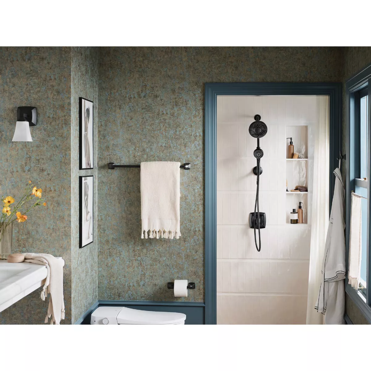 Moen 6-Function Matte Black 6-1/2 In. Dia. Spray Head Hand Shower - photo 6