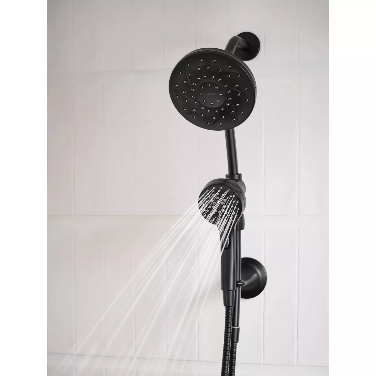 Moen 6-Function Matte Black 6-1/2 In. Dia. Spray Head Hand Shower - photo 3