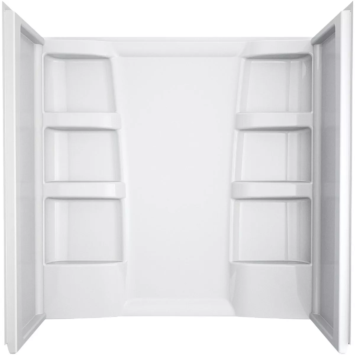 Delta Hycroft 3-Piece 60 In. L x 30 In. D (Bathtub) Tub Wall Kit in White