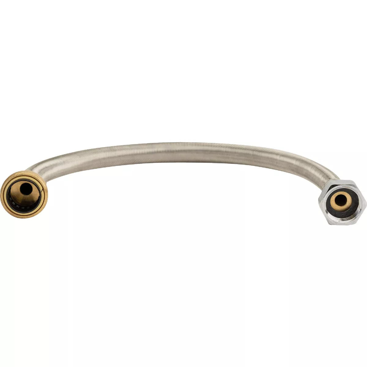 QuickFitting 3/4 In. Push-to-Connect x 3/4 In. FIP x 18 In. Braided Stainless Steel Water Heater Connector Hose - photo 5