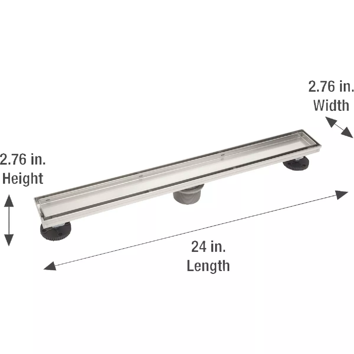 B&K 24 In. Linear Shower Drain Tile-In Grate Brushed Nickel - photo 3