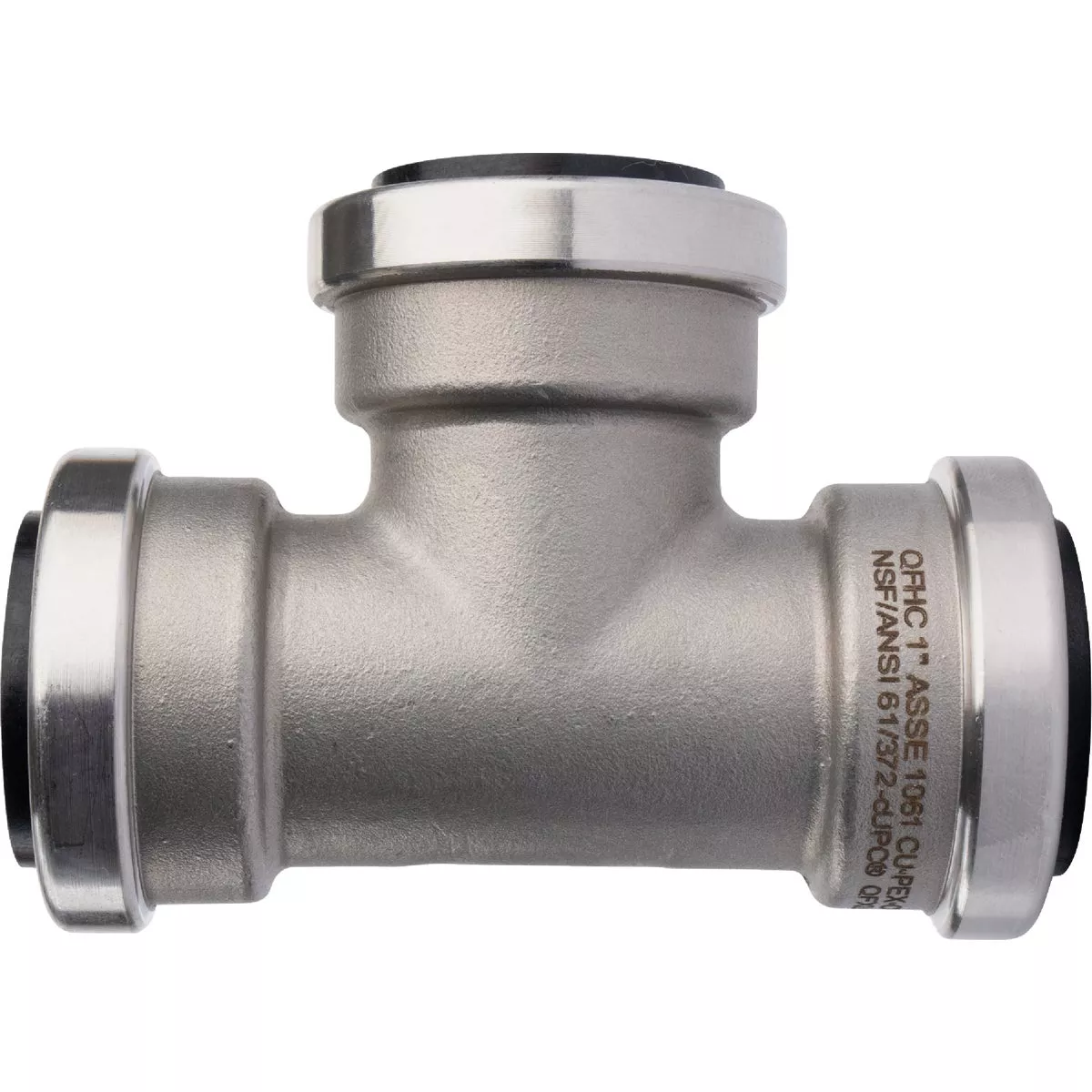 QuickFitting 1 In. x 1 In. x 1 In. Push-to-Connect Stainless Steel Tee