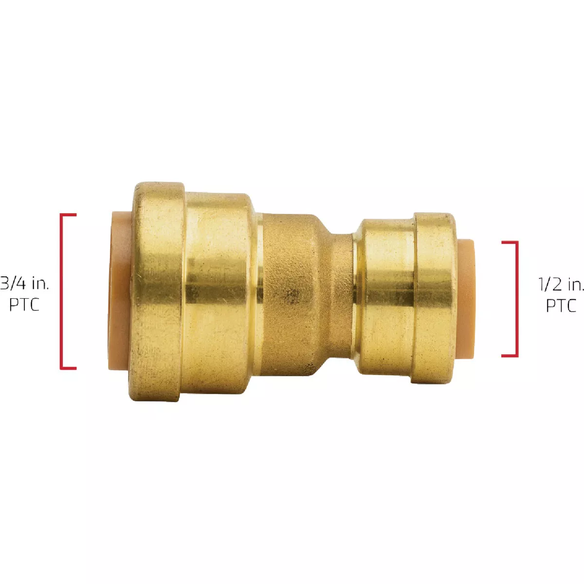QuickFitting 3/4 In. x 1/2 In. Push-to-Connect Brass Reducing Coupling - photo 6