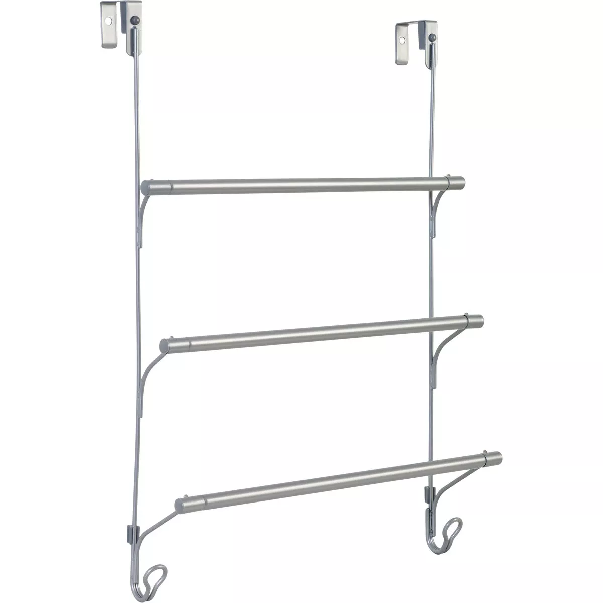 Zenna Home Satin Nickel 3 Tier Over-the-Door Towel Bar