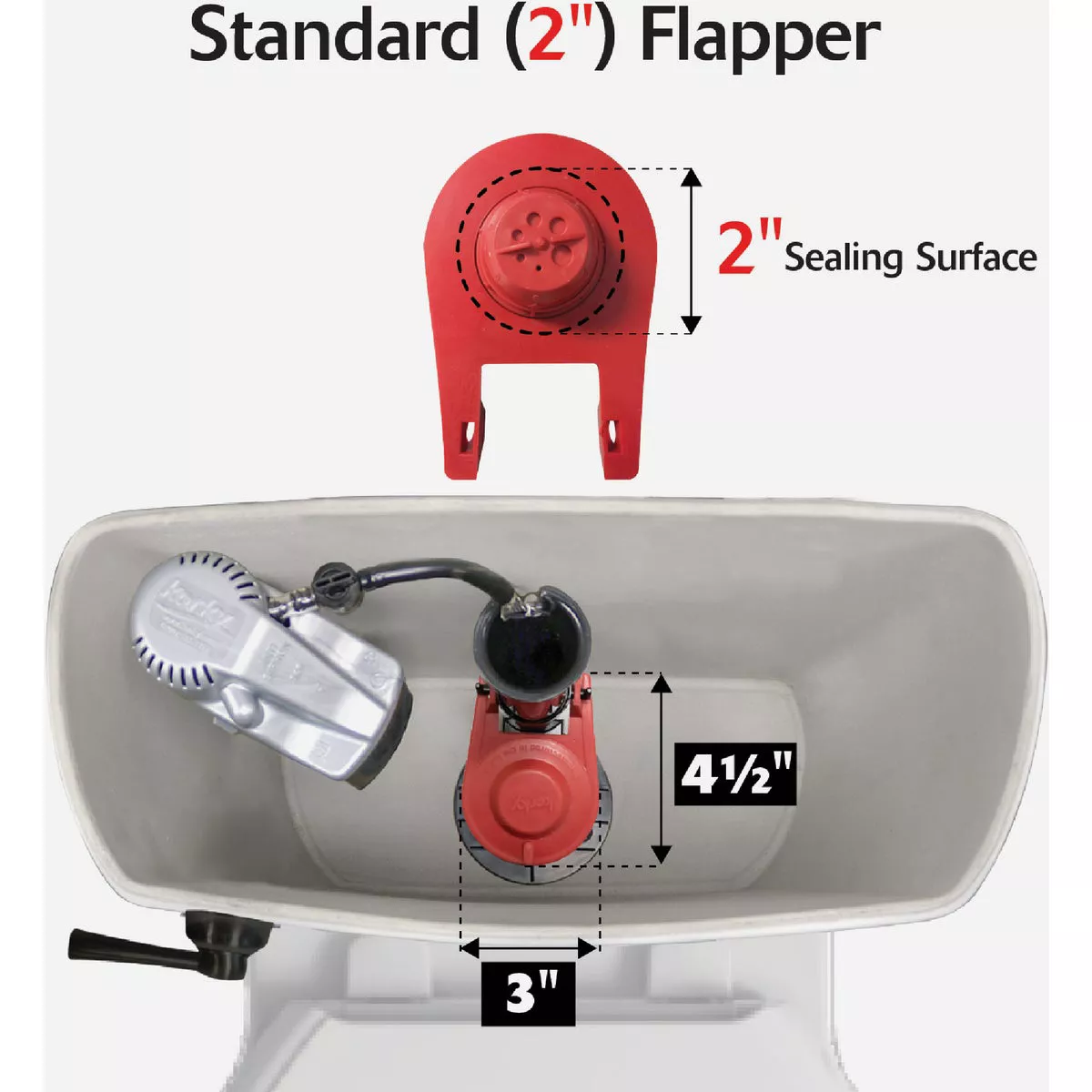 Korky Ultra 2 In. x 2 In. Rubber High Performance Universal Flapper - photo 2