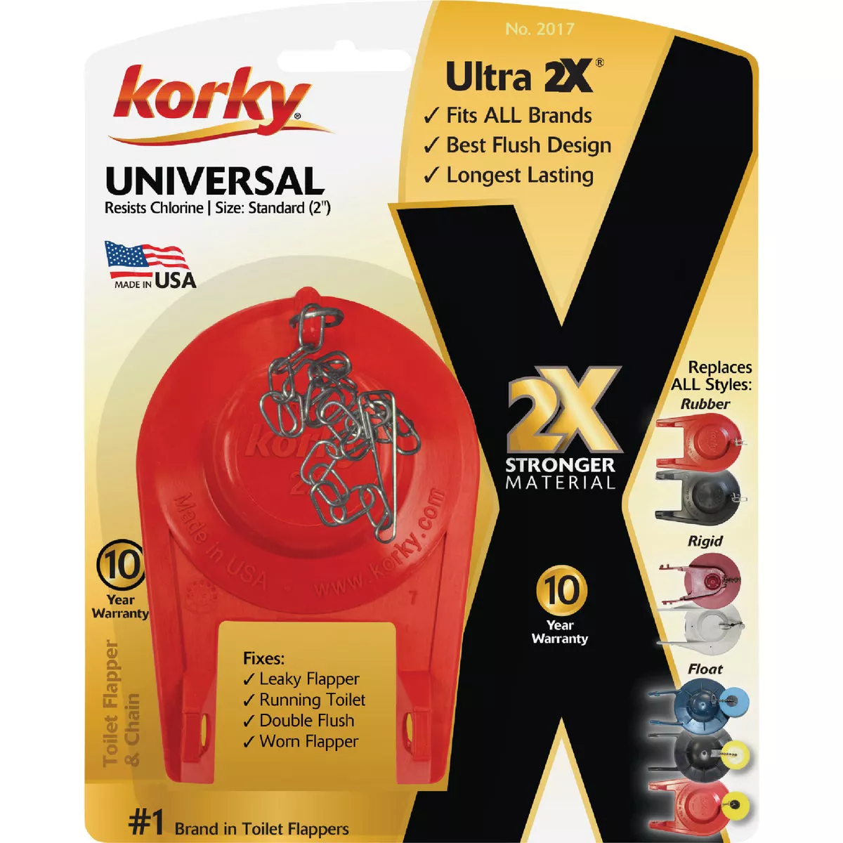 Korky Ultra 2 In. x 2 In. Rubber High Performance Universal Flapper - photo 6