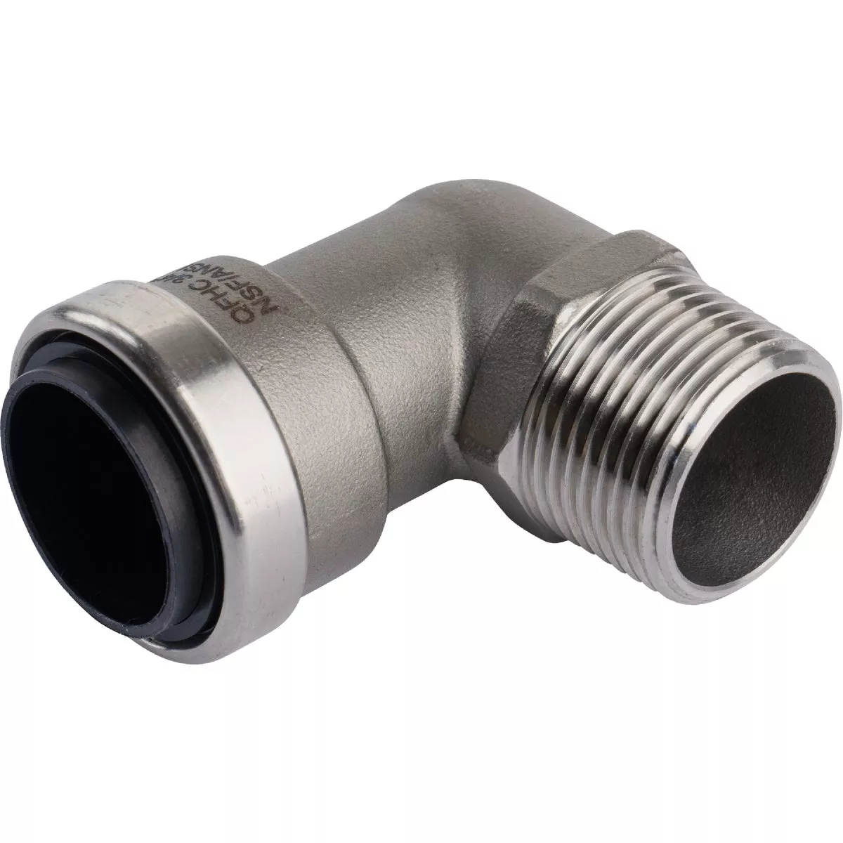QuickFitting 3/4 In. Push-to-Connect x 3/4 In. MNPT Stainless Steel 90-Degree Elbow - photo 6