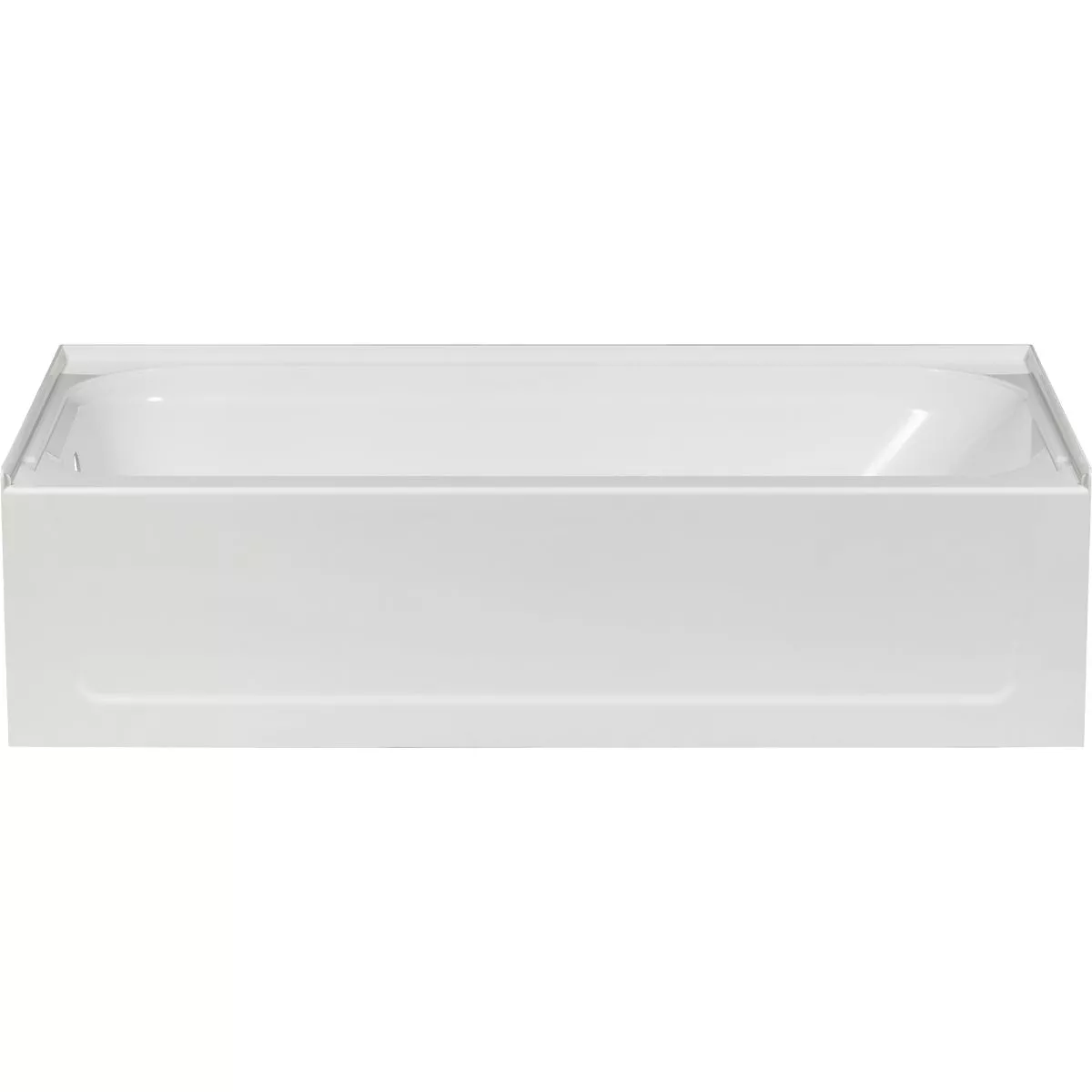 Mustee Topaz 60 In. L x 30 In. W x 16-1/2 In. D Left Drain Bathtub in White