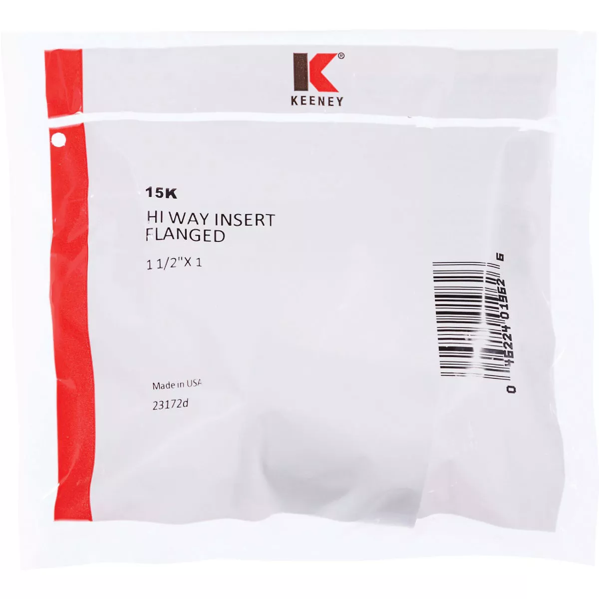 Keeney 1-1/2 In. x 1 In. White Plastic Hi-Way Insert Flanged Sink Tailpiece