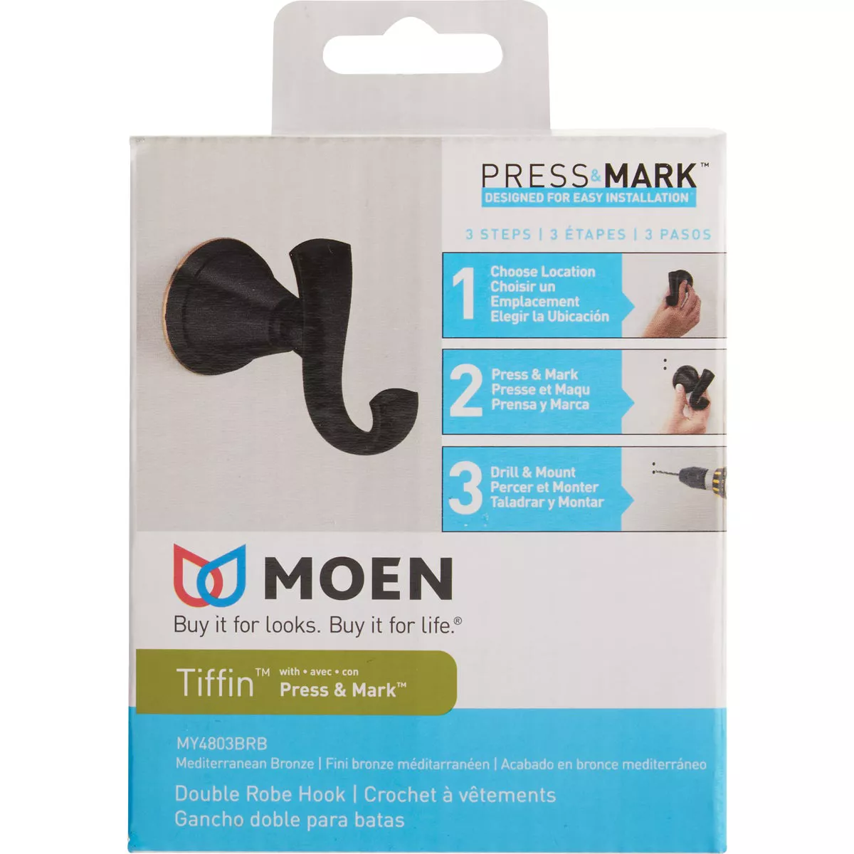 Moen Tiffin Single Robe Hook, Mediterranean Bronze - photo 3