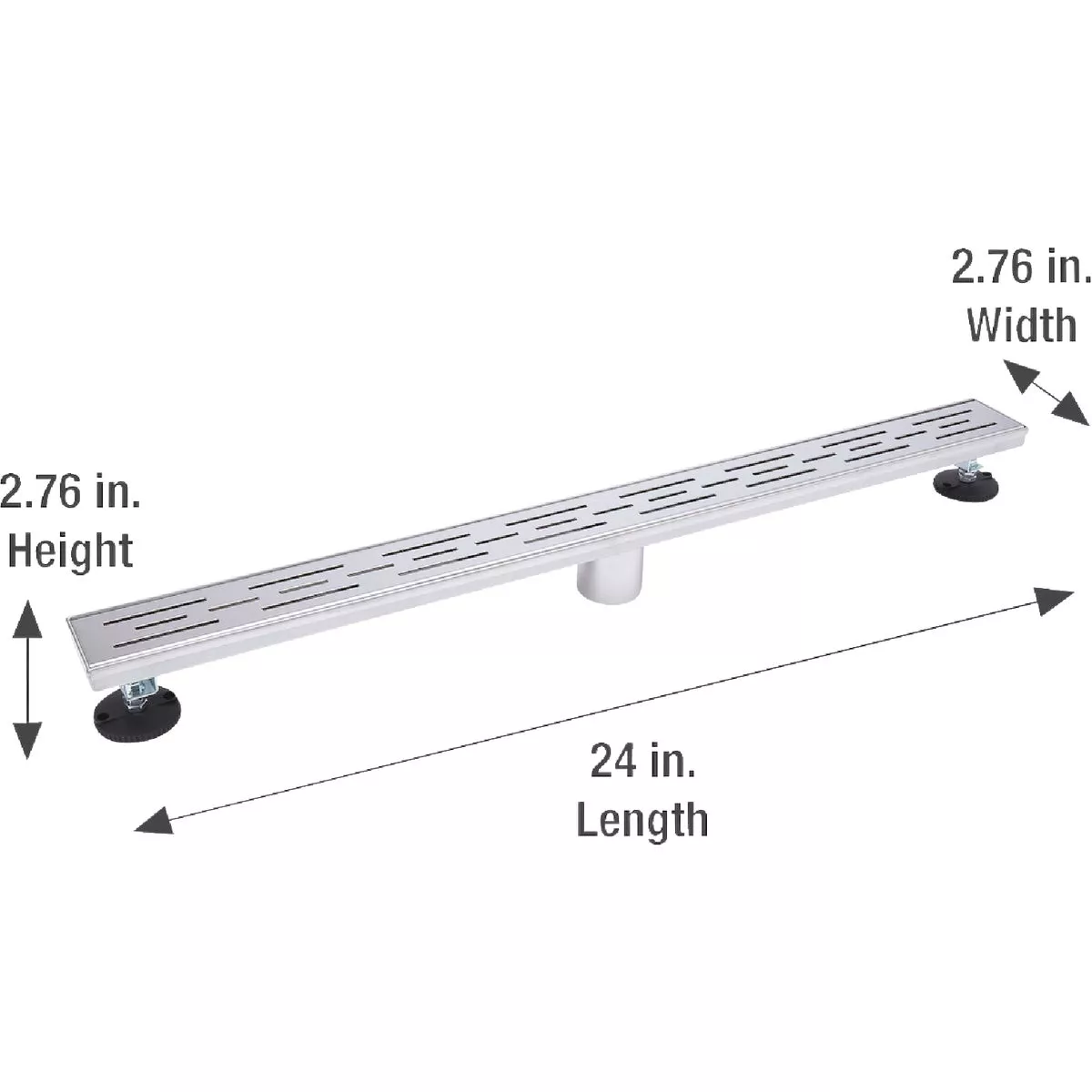 B&K 24 In. Linear Shower Drain Offset Pattern Grate Chrome - photo 3