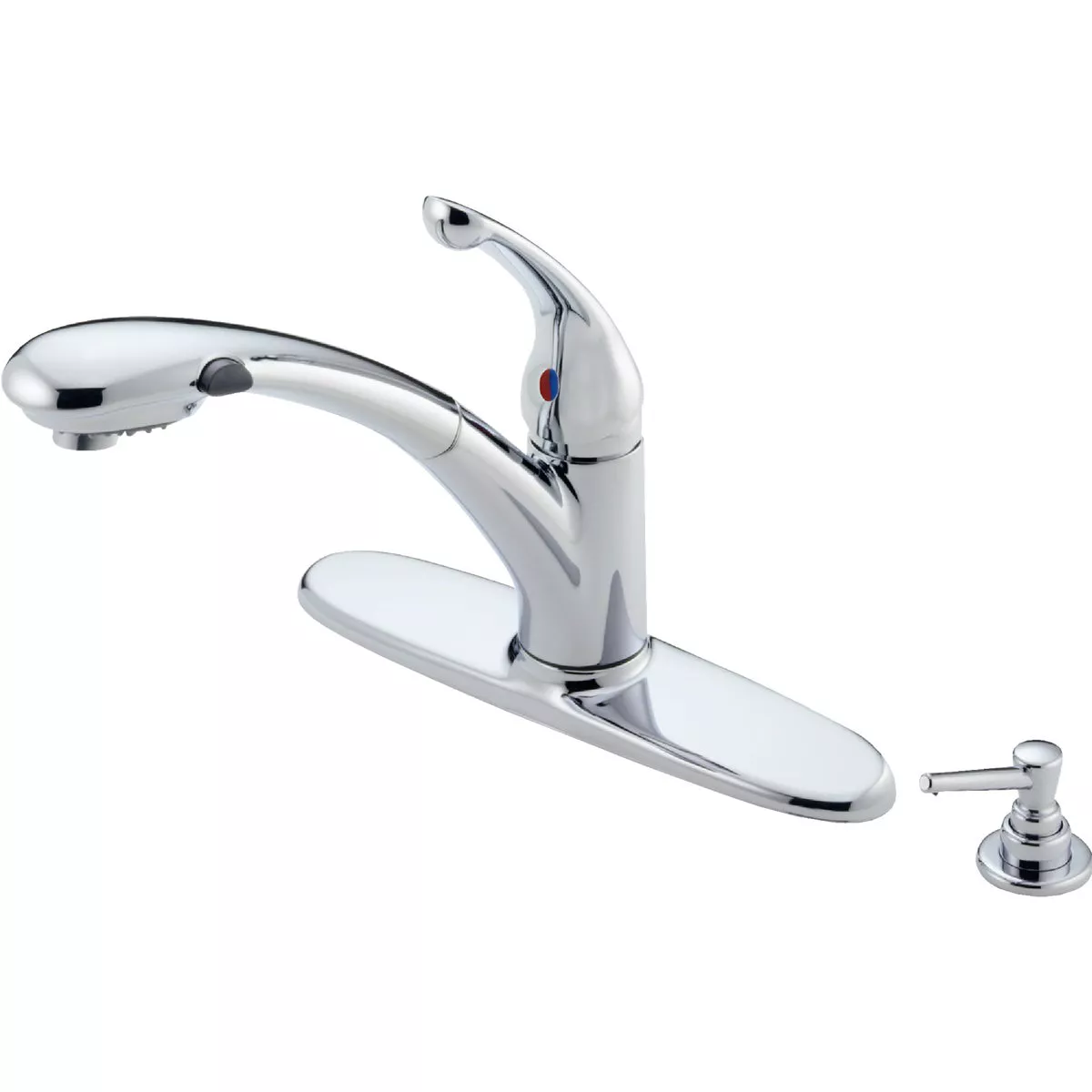 Delta Signature 1-Handle Lever Pull-Out Kitchen Faucet with Soap Dispenser, Chrome - photo 2