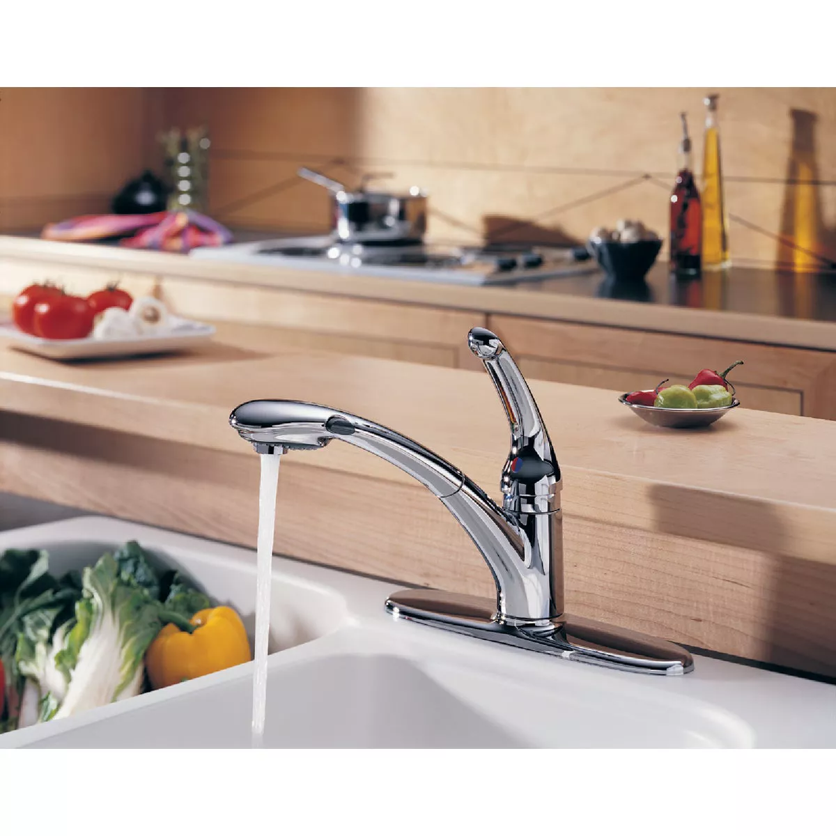 Delta Signature 1-Handle Lever Pull-Out Kitchen Faucet with Soap Dispenser, Chrome - photo 4