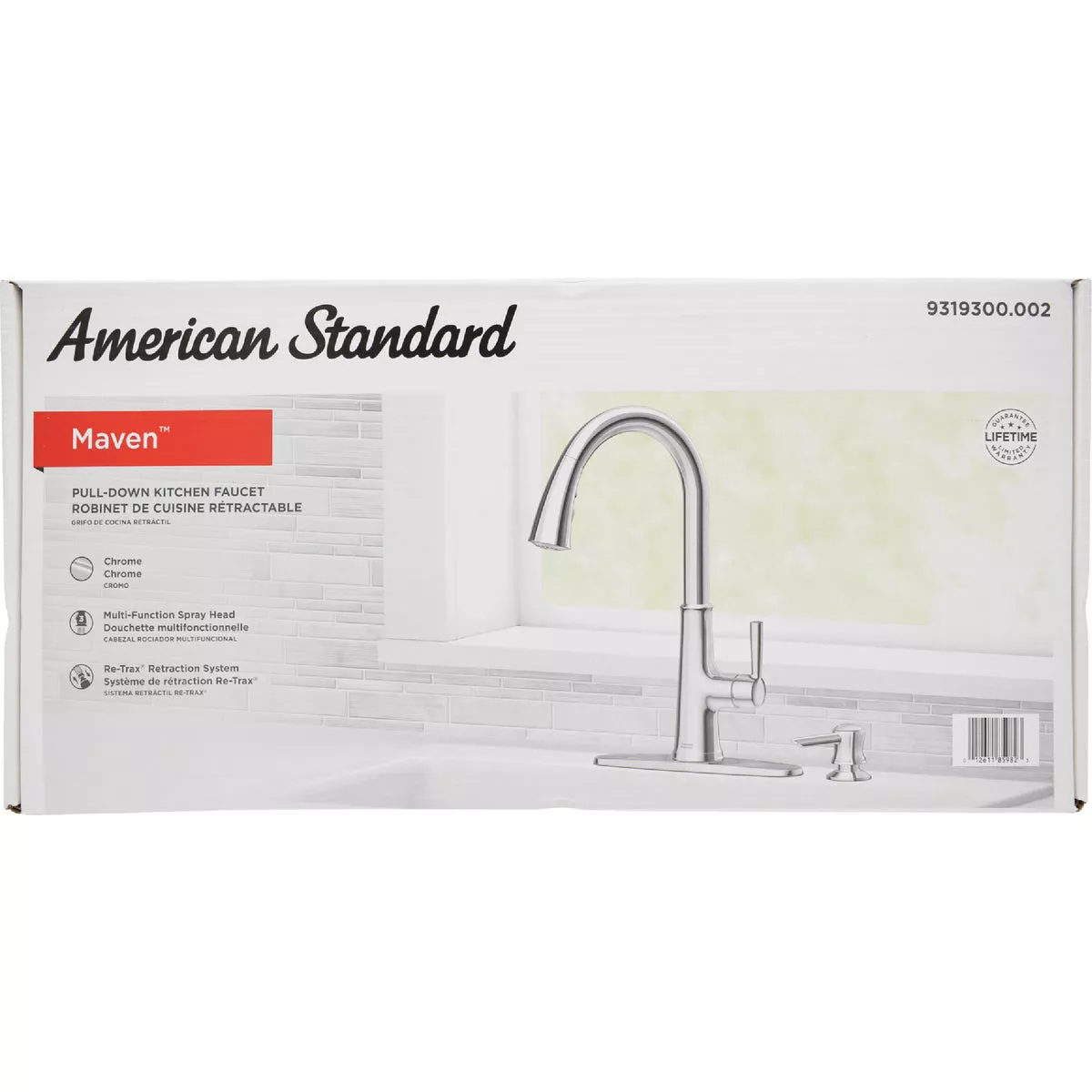 American Standard Maven 1-Handle Lever Pull-Down Kitchen Faucet with Soap Dispenser, Chrome - photo 3